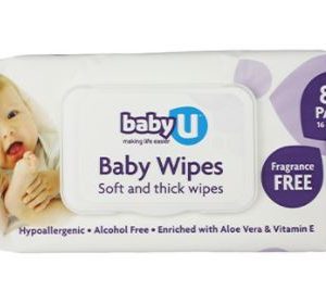 BabyU Baby Wipes Fragrance Free
