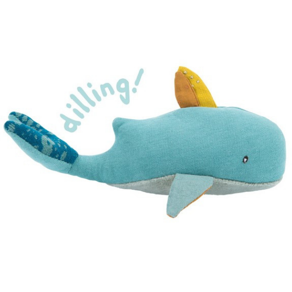 Moulin Roty Le Voyage D'olga Josephine Blue Whale Rattle