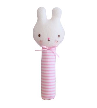 Alimrose Baby Bunny Squeaker Pink