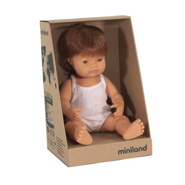 Miniland Doll Caucasion Boy 38cm Red