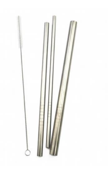 Haakaa Stainless Steel Straw Curved 3 pk