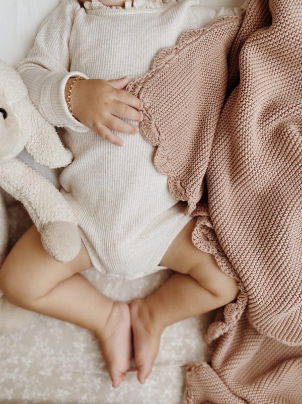Mini & Me Shell Baby Blanket Blush