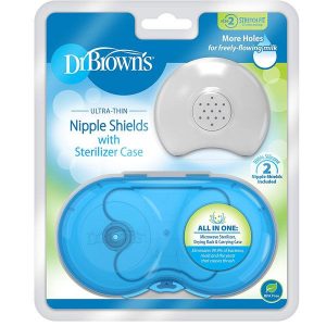Dr Brown’s Nipple Shields Size 1 with Steriliser Case 2 Pack Dr Brown’s Nipple Shields Size 1 with Steriliser Case 2 Pack