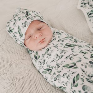 Snuggly Jacks Jersey Wrap & Beanie Golden Leaves