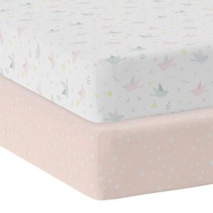 Living Textiles Ava Fitted Cot Sheet 2 Pk