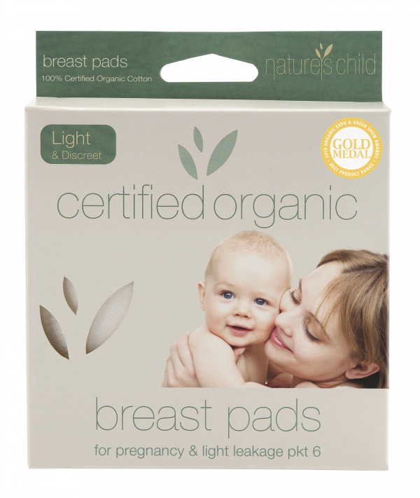 Nature's Child Organic Cotton Reusable Breast Pads Pkt 6 Light
