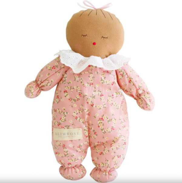 Alimrose Asleep Awake Baby Doll Posy Heart 24cm