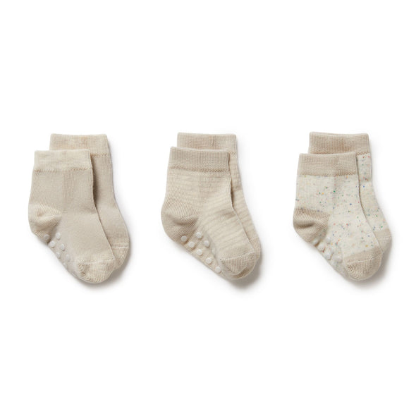 Wilson & Frenchy Baby Socks 3pk Clay