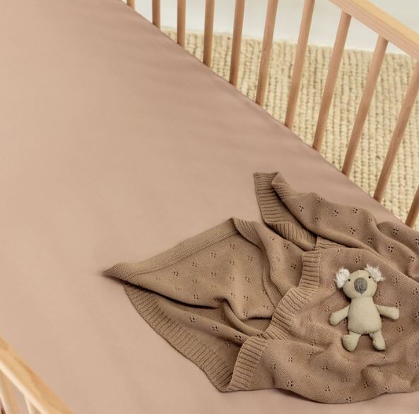 Mulberry Threads Bamboo Fitted Cot Sheet Dusk