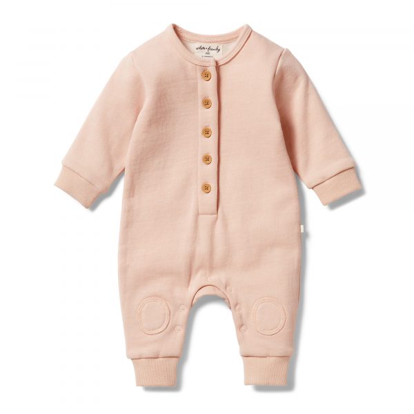 Wilson & Frenchy Frenchy Terry Slouch Growsuit Cameo Rose