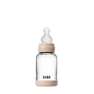 Baby Glass Bottle Set 120ml Silicone - Blush