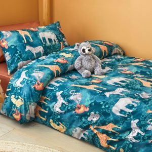 Jiggle & Giggle Double Quilt Cover Jungle Explorer