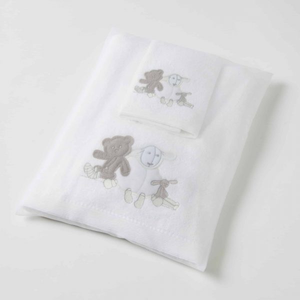 Jiggle & Giggle Teddy and Friends Bath Towel & Face Washer