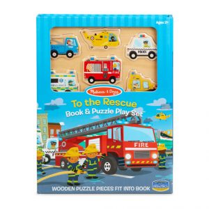 Melissa & Doug Book & Puzzle Play Set To The Rescue