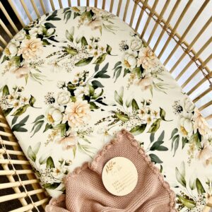 Mini & Me Organic Fitted Bassinet Sheet Ivy