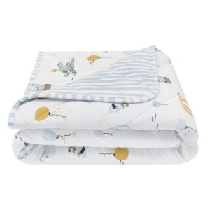 Living Textiles Reversible Quilted Cot Comforter Up Up & Away