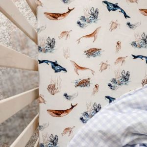 Snuggly Jacks Fitted Cot Sheet Ocean