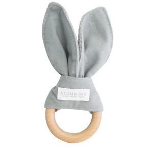 Alimrose Bailey Bunny Teether Grey Linen