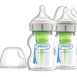 Dr Brown's Options+ Wide Neck Glass Bottle 150ml 2 Pack