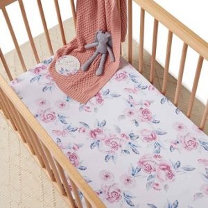 Snuggle Hunny Kids Cot Fitted Sheet Lilac Skies