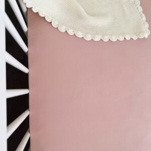 Mini & Me Organic Cotton Fitted Cot Sheet Blush