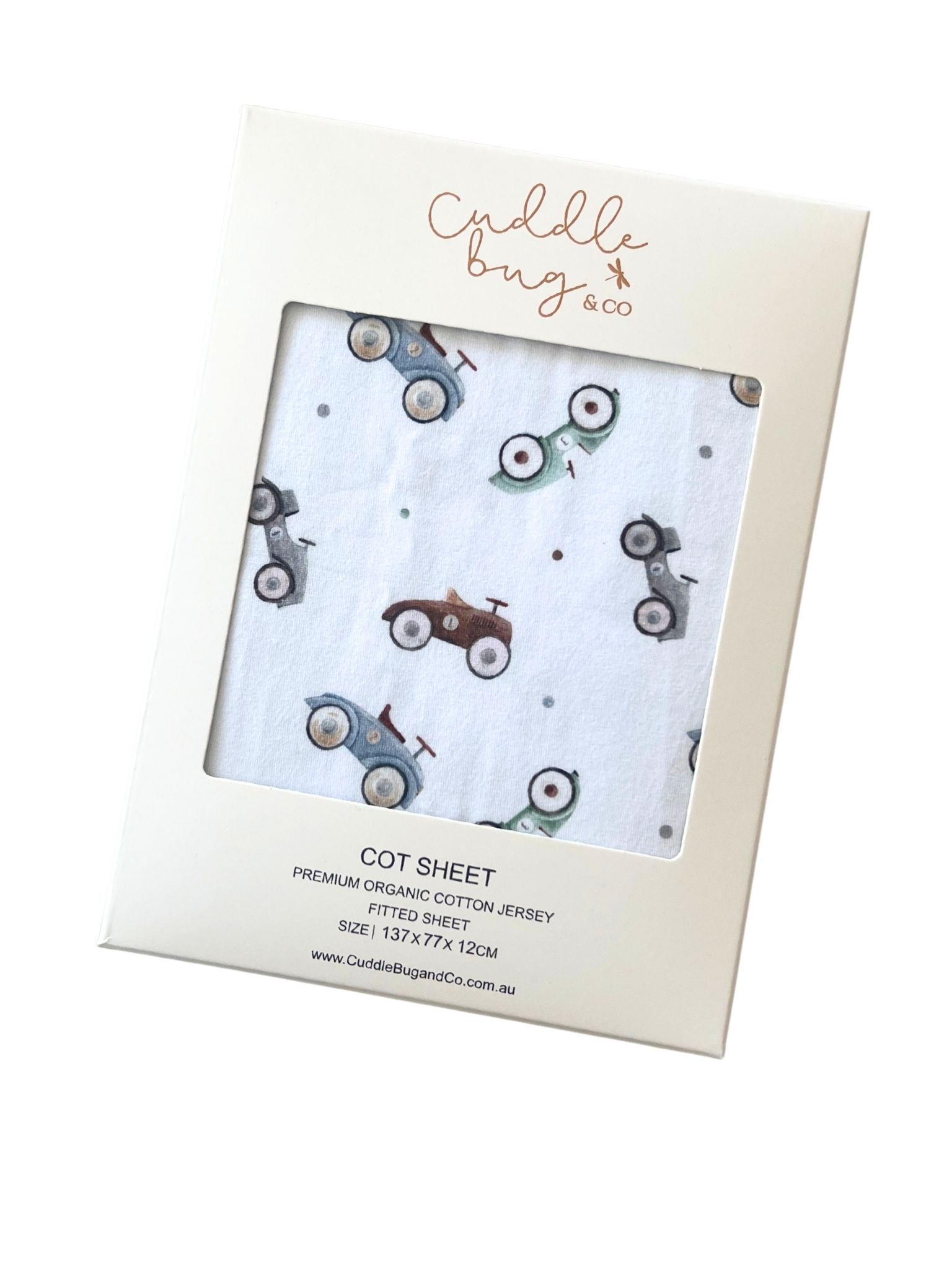 Cuddle Bug & Co Cot Sheet Cars Cuddle Bug & Co Fitted Cot Sheet Cars