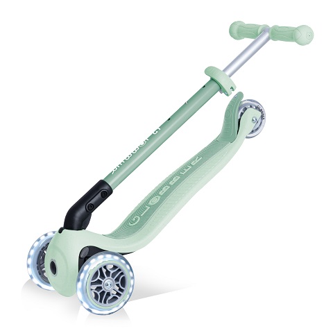 Globber Ecologic PRIMO Foldable Scooter With Lights Pistachio