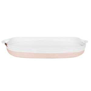 Living Textiles Changing Basket White Pink 1 Living Textiles Changing Basket