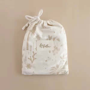 Fox & Fallow Organic Fitted Bassinet Sheet Desert Palms