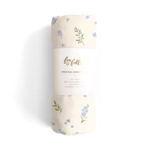 Fox & Fallow Organic Muslin Wrap Swaddle Forget-Me-Not