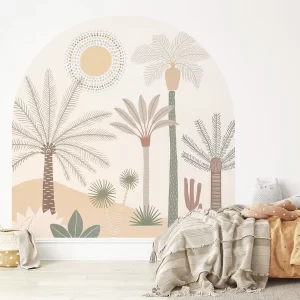 Ginger Monkey Palm Desert Arch Wall Mural Natural