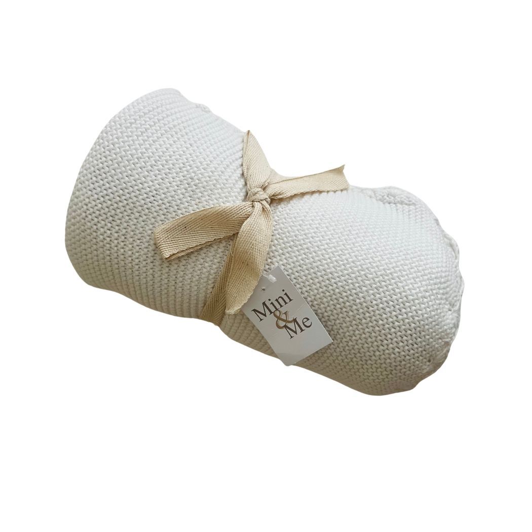 Mini & Me Shell Baby Blanket White Mini & Me Shell Baby Blanket White - Image 4