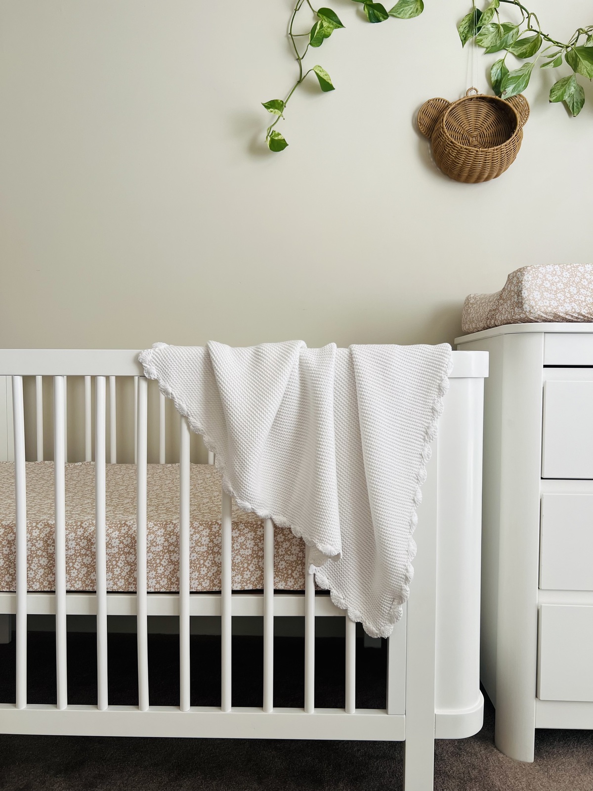 Mini & Me Shell Baby Blanket White2 Mini & Me Shell Baby Blanket White
