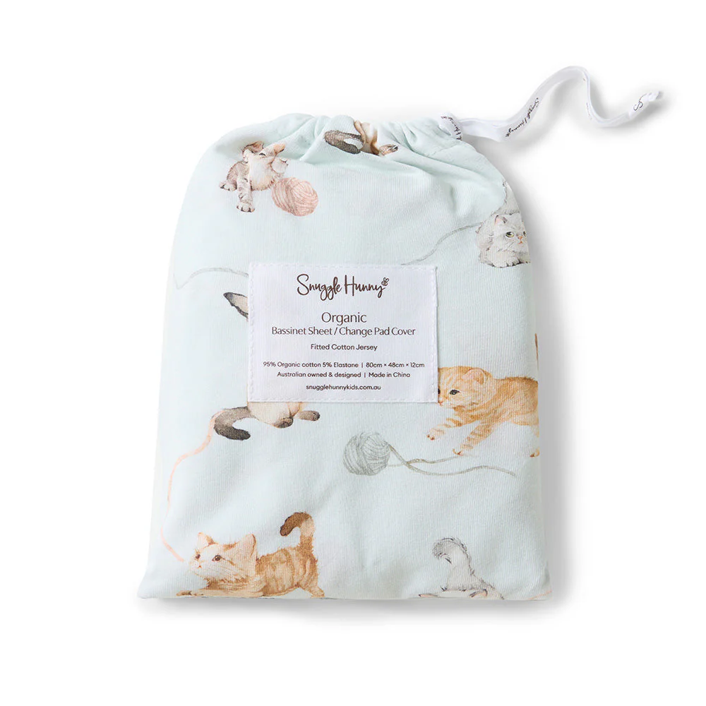 Snuggle Hunny Kids Bassinet Sheet Change Pad Cover Kittens Snuggle Hunny Kids Bassinet Sheet/Change Pad Cover Kittens