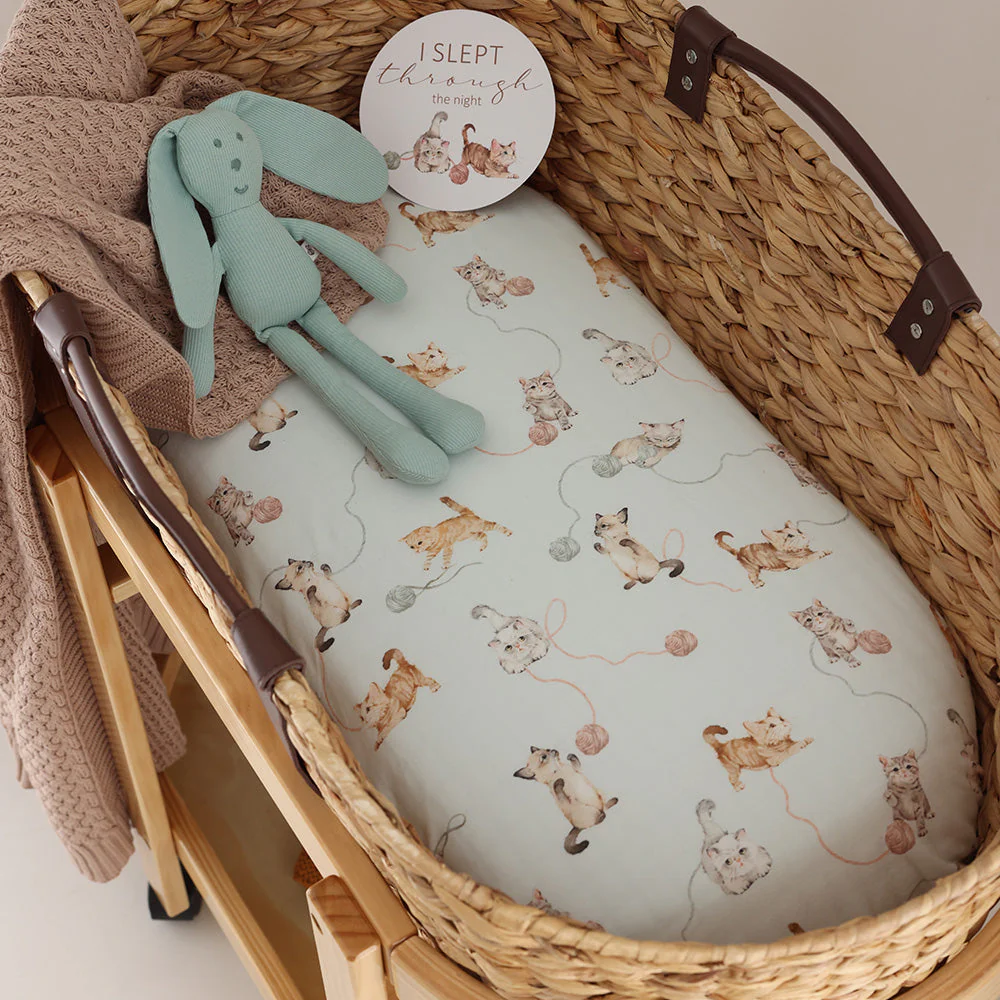 Snuggle Hunny Kids Bassinet Sheet Change Pad Cover Kittens1 Snuggle Hunny Kids Bassinet Sheet/Change Pad Cover Kittens - Image 2