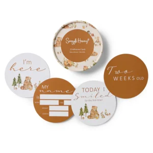 Snuggle Hunny Kids Reversible Milestone Cards Bears & Bronze