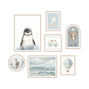 Ginger Monkey Picture Gallery Blue set 2