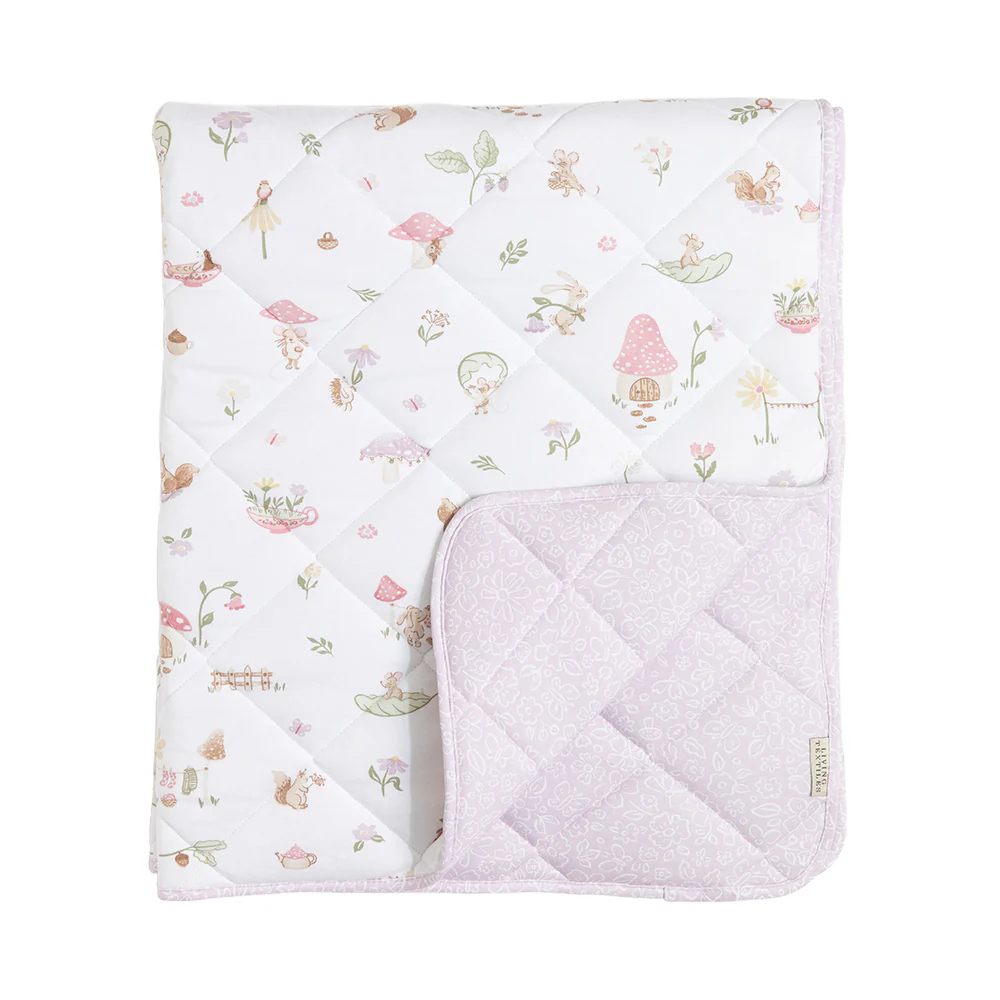Living Textiles Reversible Quilted Cot Comforter Whimsical Wonderland Living Textiles Reversible Quilted Cot Comforter Whimsical Wonderland