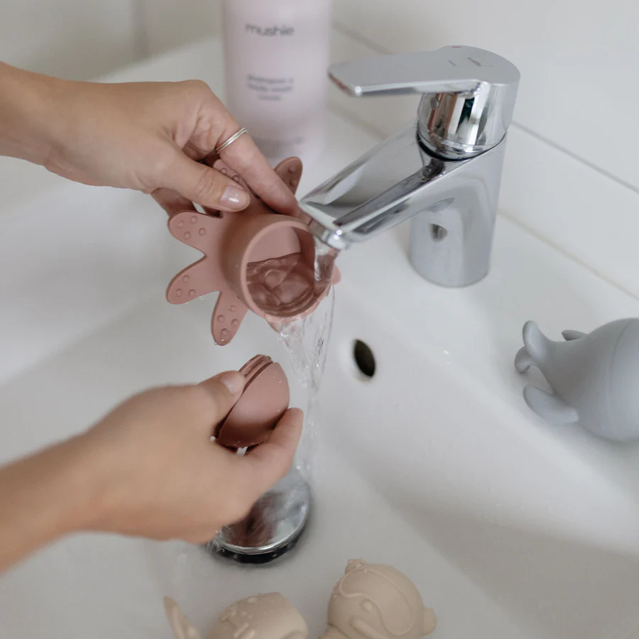 Mushi Sea life Mold Free Bath Play Set 4pc1 Mushie 4 Piece Bath Play Set Space - Image 3