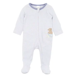 Bebe Axel Stripe Organic Zip Romper Bebe Axel Stripe Organic Zip Romper