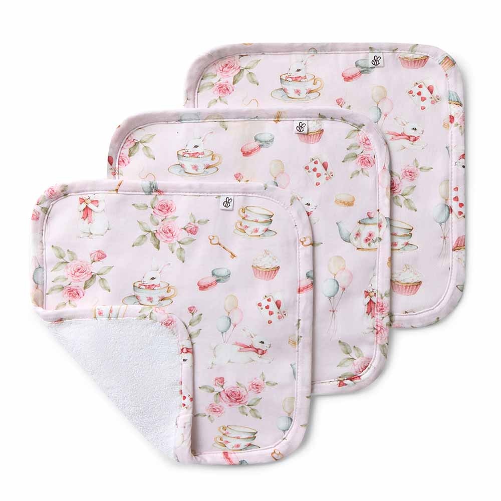 Snuggle Hunny Alice’s Tea Party Organic Wash Cloths 3 Pk1 Snuggle Hunny Alice’s Tea Party Organic Wash Cloths 3 Pk