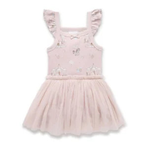 Aster & Oak Carousel Ponies Tutu Dress
