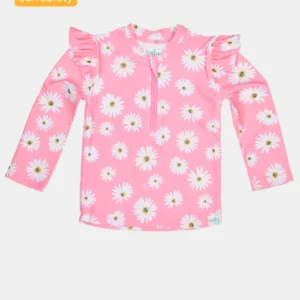 Toshi Swim Rashie Long Sleeve Ripple Daisy Watermelon