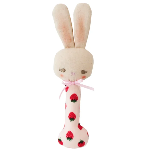 Alimrose Bunny Stick Rattle Strawberry | Perth | Babyroad