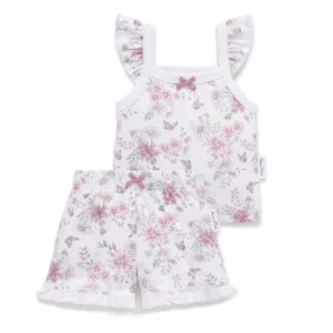 Aster & Oak Daisy Floral Ruffle Set White Aster & Oak Daisy Floral Ruffle Set White