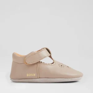 Bobux Soft Sole Flutterheart Infant Gold Leather Flat Shoes