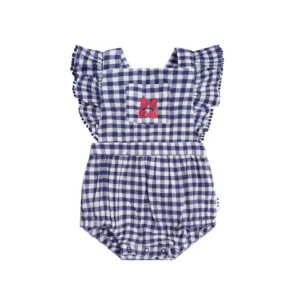 Hux Frilly Playsuit Cherry Pie Check Hux Frilly Playsuit Cherry Pie Check