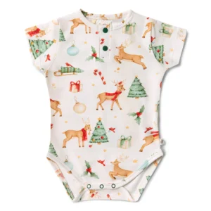 Snuggle Hunny Prancer & Friends Short Sleeve Organic Bodysuit Snuggle Hunny Prancer & Friends Short Sleeve Organic Bodysuit