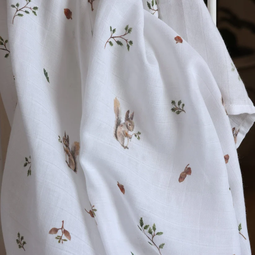 Fledge and Thread Swaddle Wrap Squirrel1 Fledge and Thread Swaddle Wrap Squirrel - Image 2