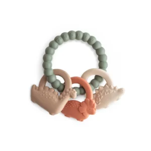 Mushie Dino Teether Ring